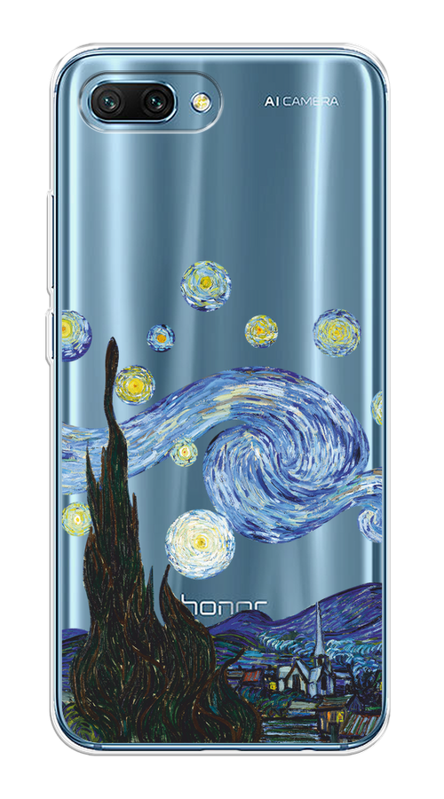 

Чехол на Honor 10 "Ночь Ван Гога", Голубой;синий;черный, 65350-1