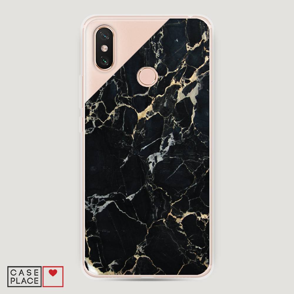 

Пластиковый чехол "Черный мрамор уголок" на Xiaomi Mi Max 3