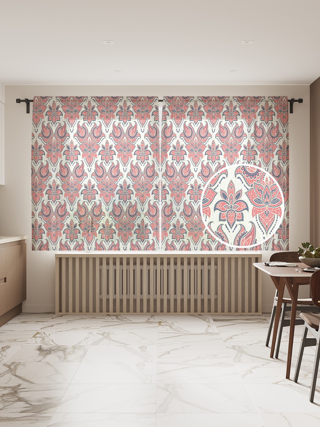 

Фототюль JoyArty "Восточное изящество" 145x180см, 2 полотна, лента, 50 крючков, Восточное изящество