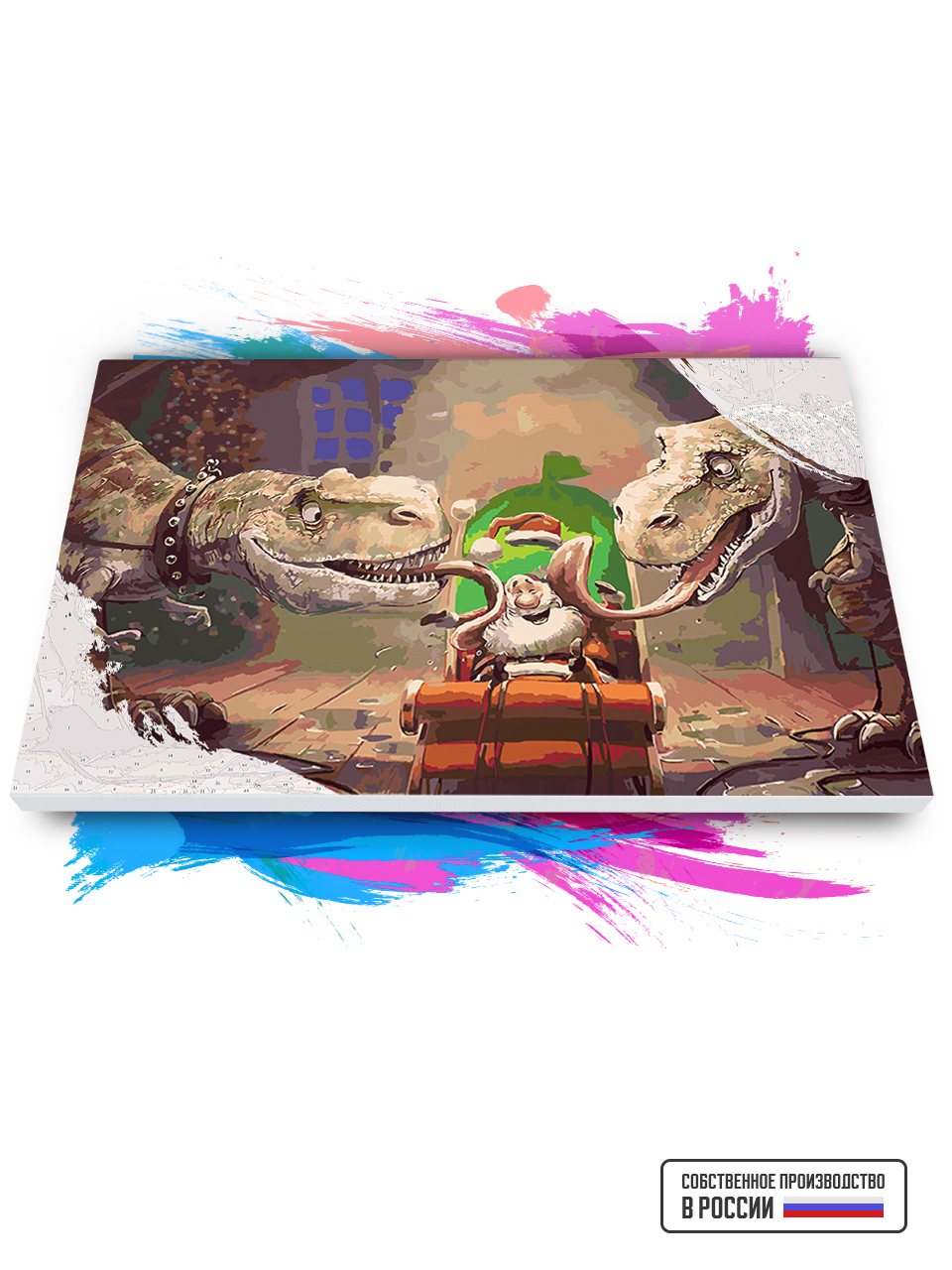 

Картина по номерам Красиво Красим Christmas Dinosaur, 100 х 150 см, Christmas Dinosaur