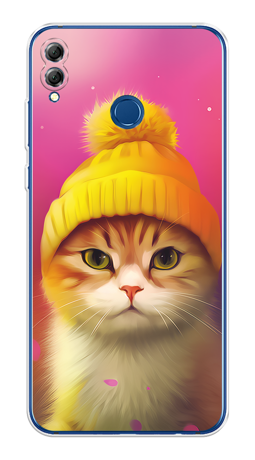

Чехол на Honor 8X "Котик в шапочке", Розовый;желтый;бежевый, 66750-1
