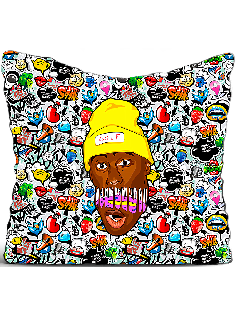 фото Подушка декоративная drabs рэпер tyler the creator (stickers)