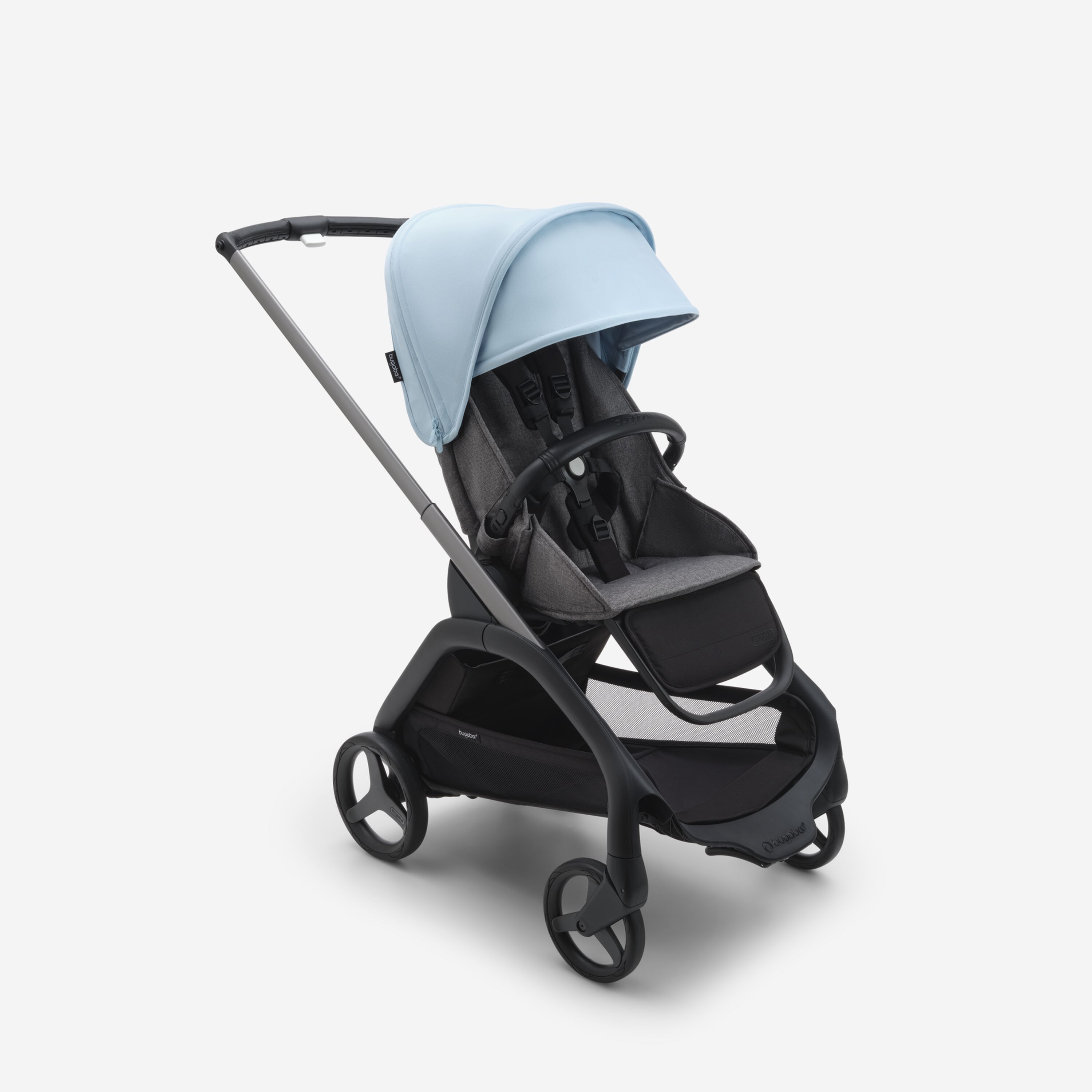 Коляска прогулочная Bugaboo Dragonfly Graphite, Grey melange, Skyline blue, 6м+ прогулочная коляска mutsy nexo concrete melange для новорожденных и детей до 22 кг