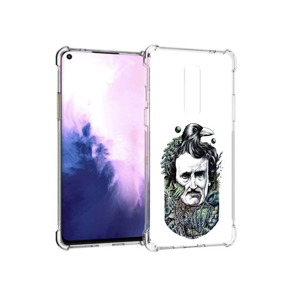 

Чехол MyPads Tocco для OnePlus 8 Эдгар Аллан с вороном (PT147214.134.203), Прозрачный, Tocco