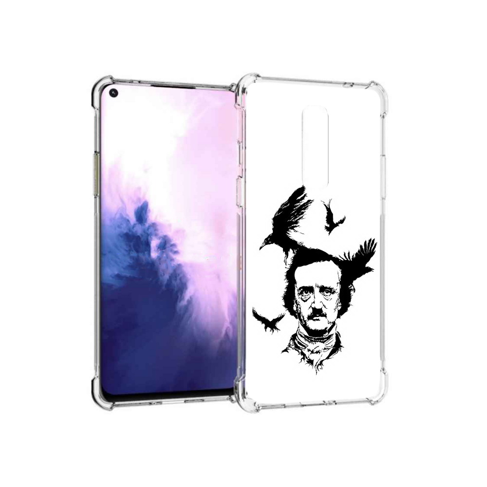 

Чехол MyPads Tocco для OnePlus 8 Эдгар Аллан черно белый (PT147214.134.204), Прозрачный, Tocco