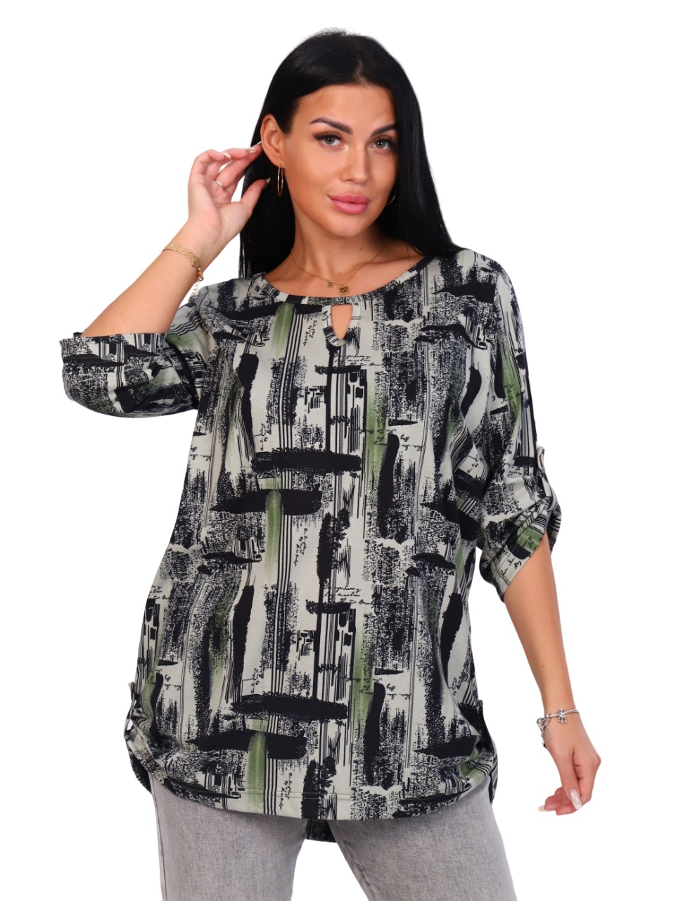 

Туника женская New Life jersey 102-188/сз зеленая 62 RU, 102-188/сз
