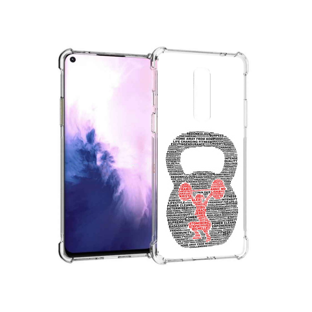 

Чехол MyPads Tocco для OnePlus 8 бодибилдинг гиря из слов (PT147214.134.232), Прозрачный, Tocco