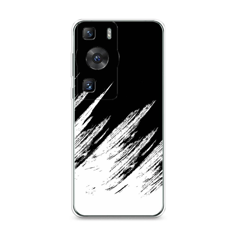 

Силиконовый чехол "Черно белые брызги" на Huawei P60, Прозрачный;белый;черный