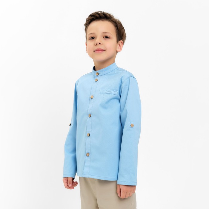 KAFTAN Рубашка джинсовая детская KAFTAN р. 32 (110-116 см), голубой