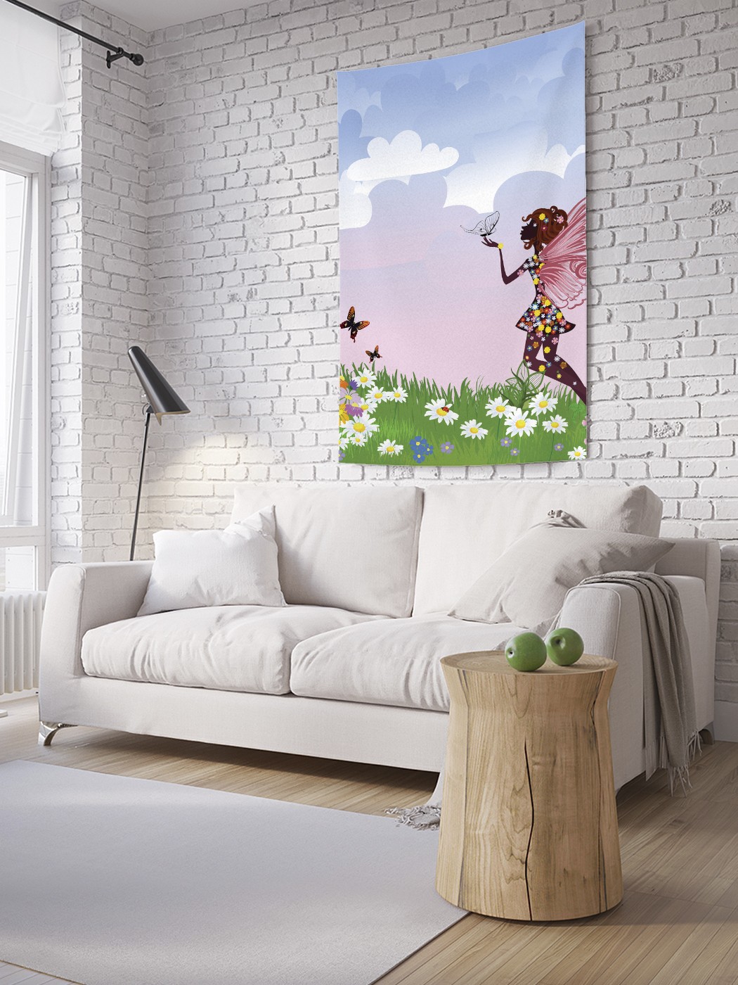 

Вертикальное фотопанно на стену JoyArty Радужная фея 150x200 см, Радужная фея