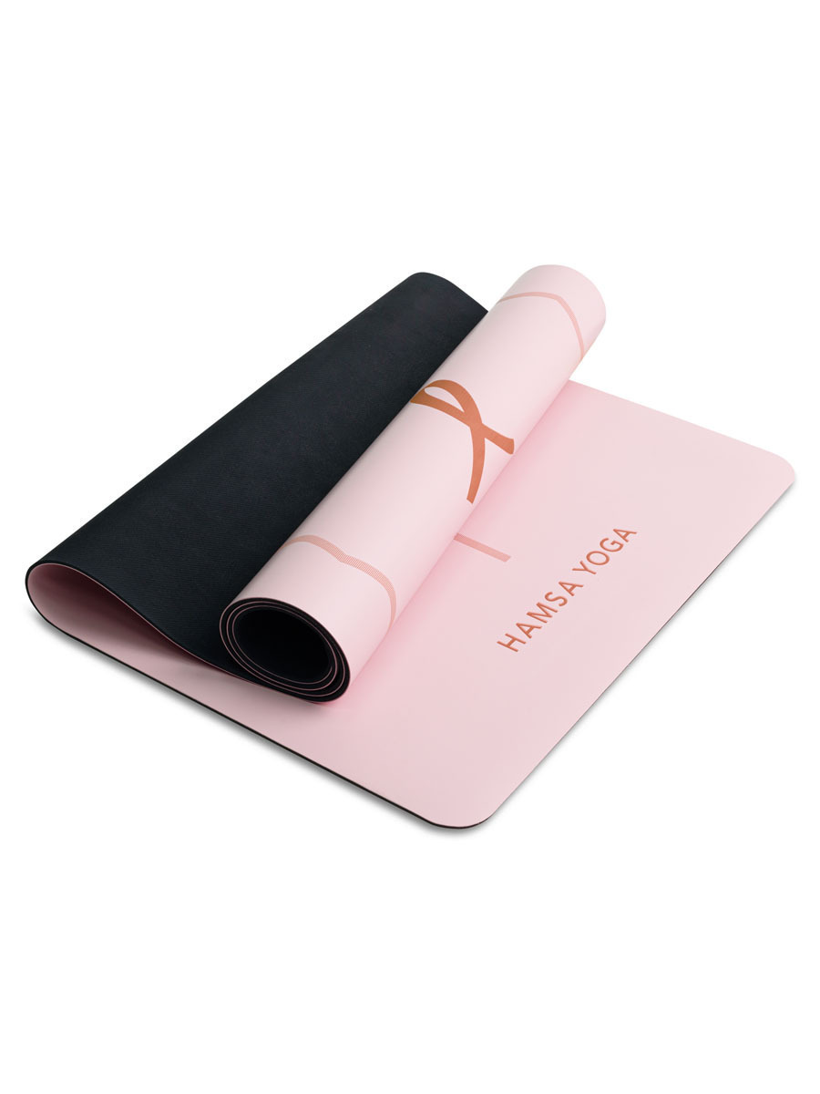 Коврик для йоги и фитнеса Hamsa Yoga, розовый