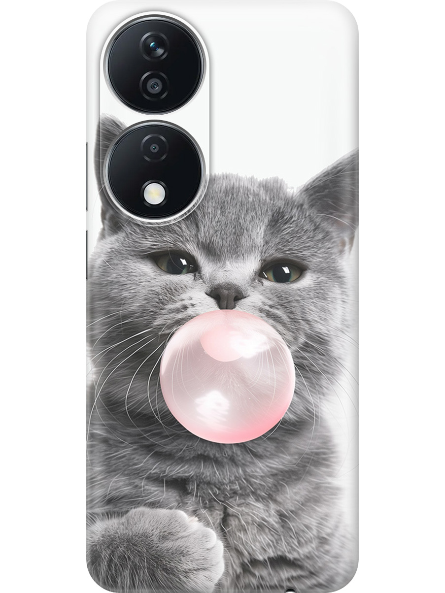 

Силиконовый чехол на Honor X7b с принтом "Котик и жвачка", Прозрачный;белый;розовый;серый, 781972111