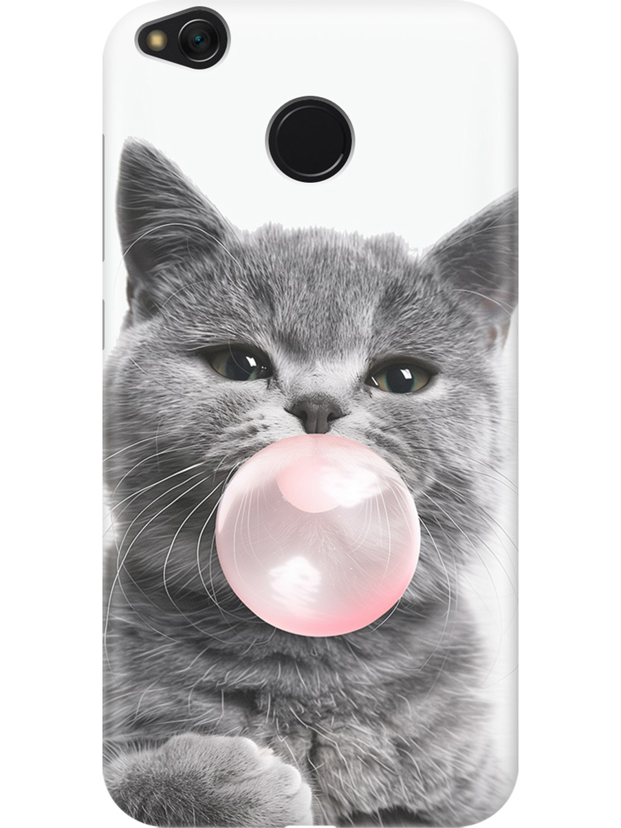 

Силиконовый чехол на Xiaomi Redmi 4X с принтом "Котик и жвачка", Прозрачный;белый;розовый;серый, 714398811