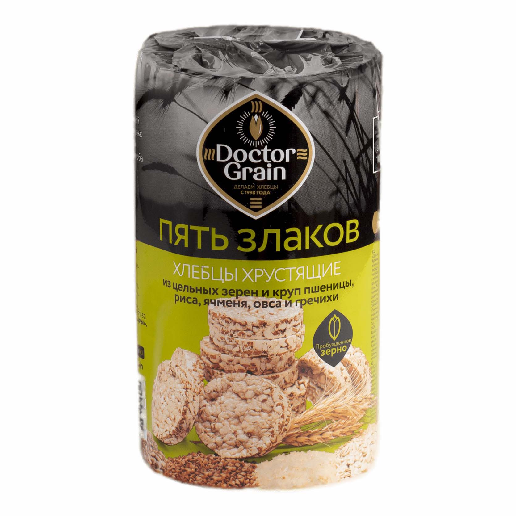 Хлебцы мультизерновые Doctor Grain Хрустящие 5 Злаков 80 г