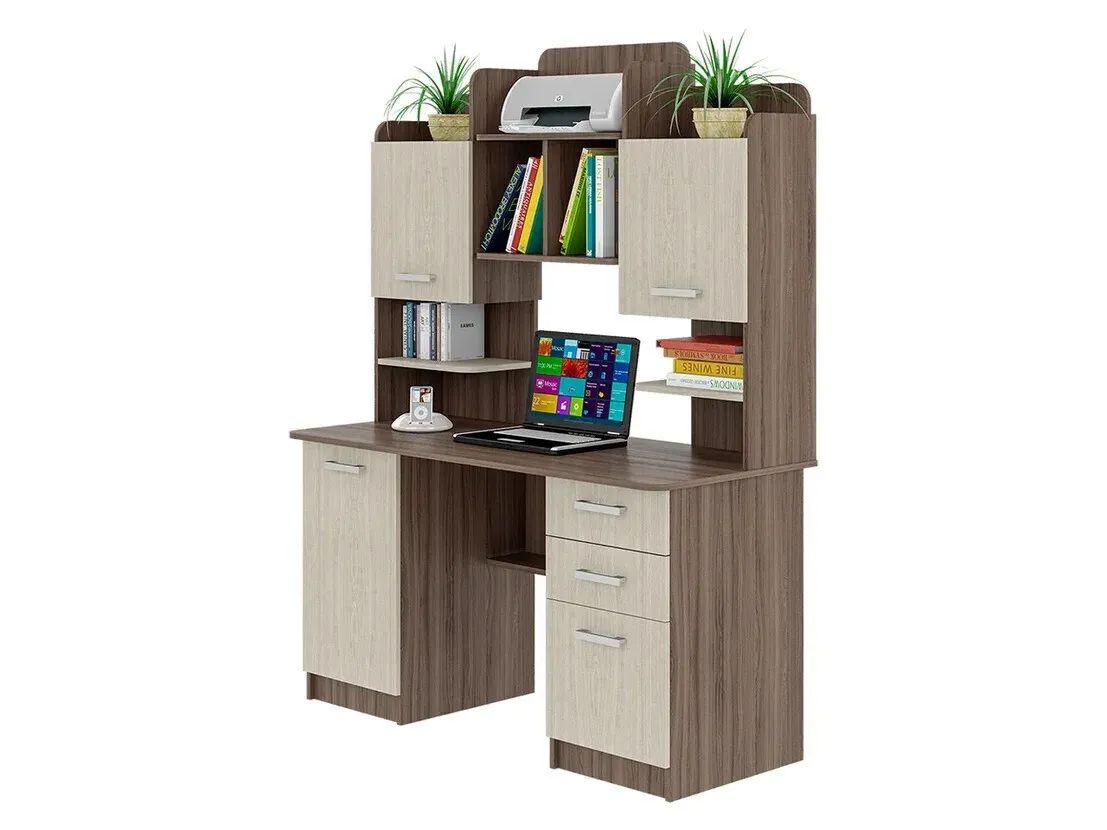 

Компьютерный стол, Письменный стол Пирамида КС-9 Ясень темный/светлый, КС-9