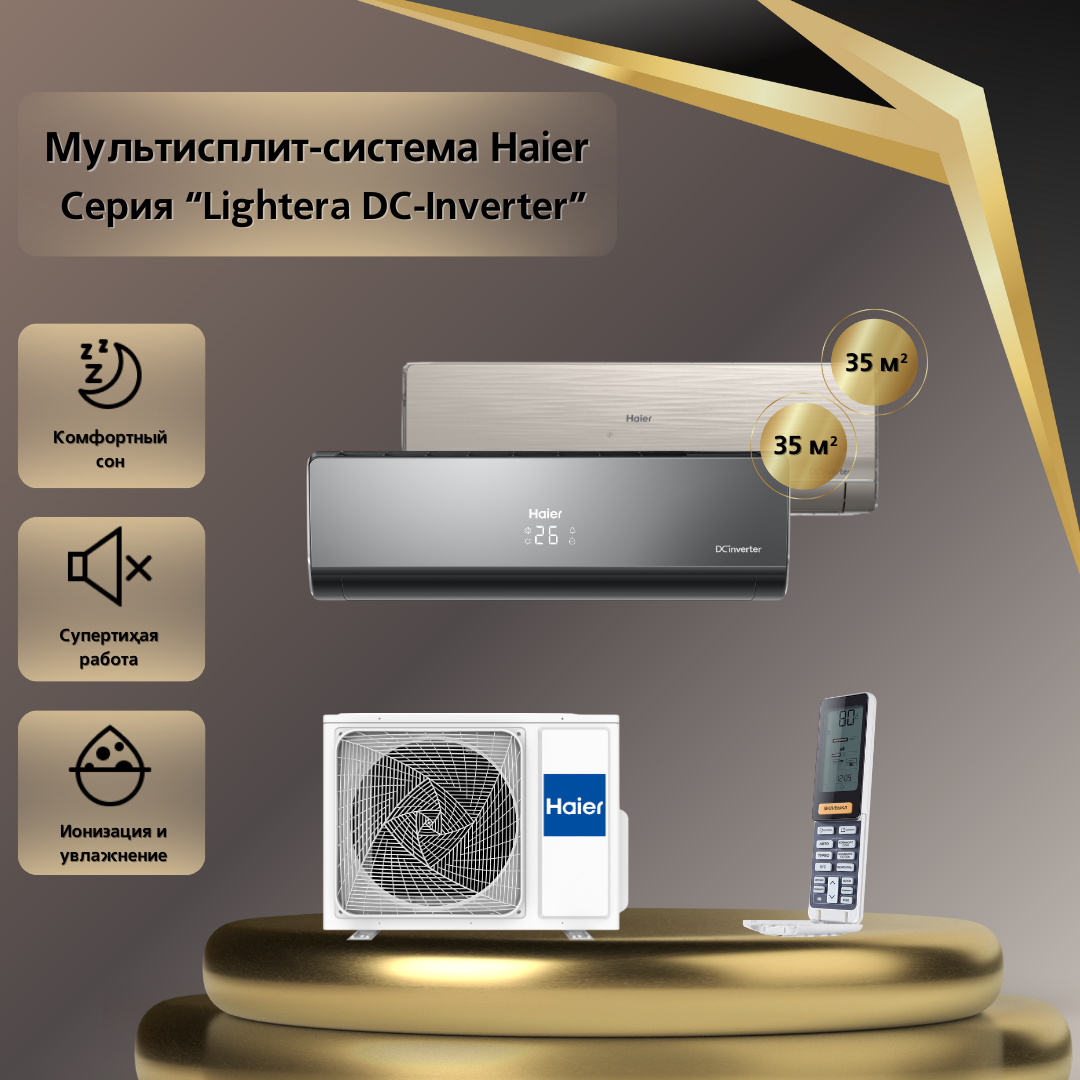 Мульти сплит-система Haier AS12NS6ERA-B+AS12NS6ERA-G