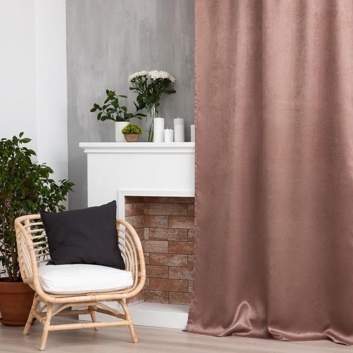 

Штора классическая Этель 5800345 145х265 см коричневая, Magnolia