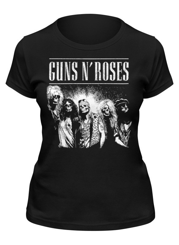 

Футболка женская Printio Guns n' roses черная M, Черный, Guns n' roses
