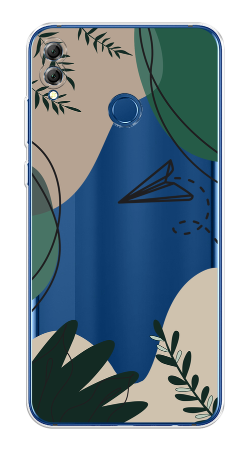 

Чехол на Honor 8X "Secret Garden", Зеленый;бежевый;черный, 66750-1