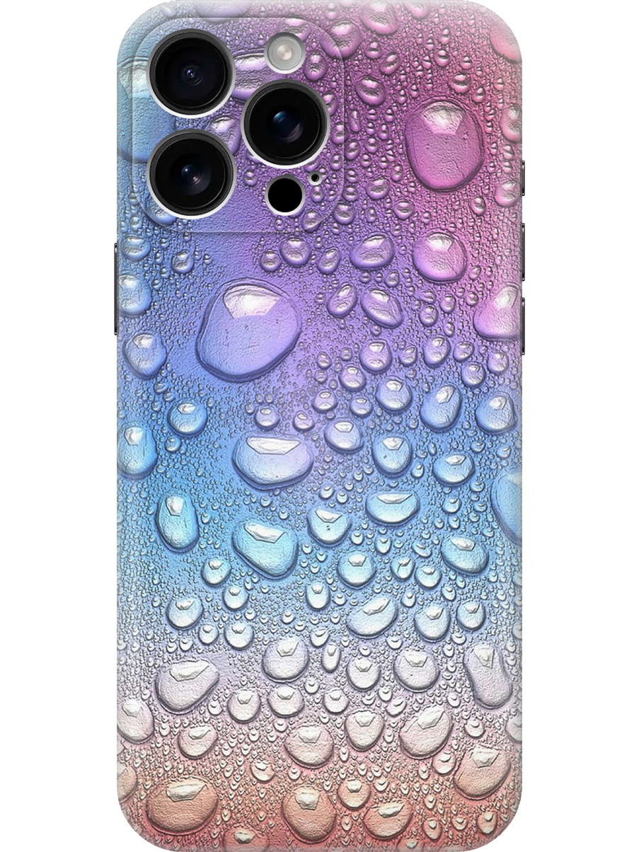 

Силиконовый чехол на Apple iPhone 16 Pro Max с принтом "Множество капель", Прозрачный;синий;фиолетовый, 785198341