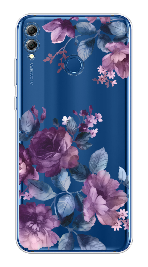 

Чехол на Honor 8X "Purple Blossoms", Синий;фиолетовый, 66750-1