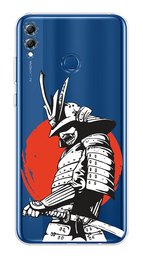 

Чехол на Honor 8X "Самурай с катаной", Черный;красный;белый, 66750-1