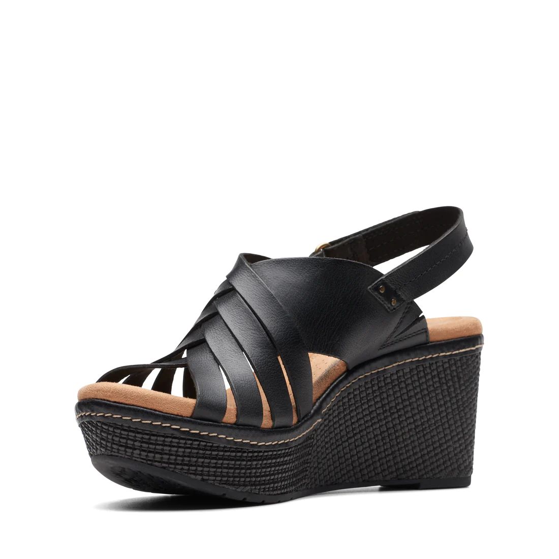 

Босоножки женский Clarks 26171531 черные 39.5 EU, Черный, 26171531