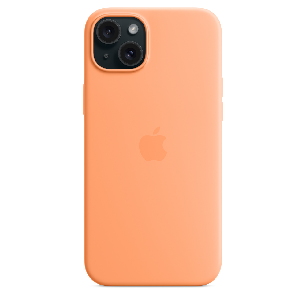 Чехол Apple Silicone Case with MagSafe для iPhone 15 Plus Orange Sorbet MT173 12810₽