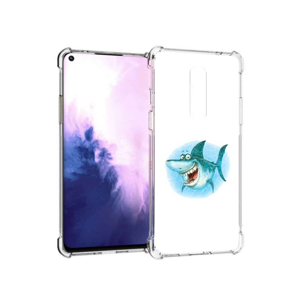 

Чехол MyPads Tocco для OnePlus 8 веселая акула (PT147214.134.261), Прозрачный, Tocco