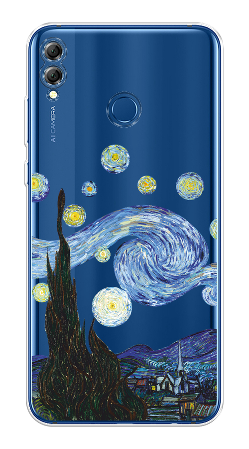 

Чехол на Honor 8X "Ночь Ван Гога", Голубой;синий;черный, 66750-1