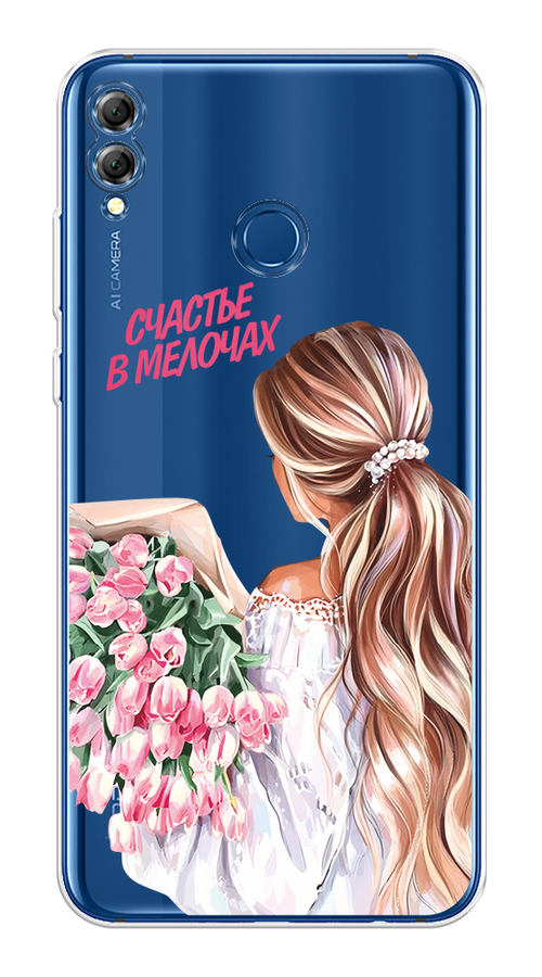 

Чехол на Honor 8X "Простые радости", Прозрачный;розовый;белый;бежевый, 66750-1