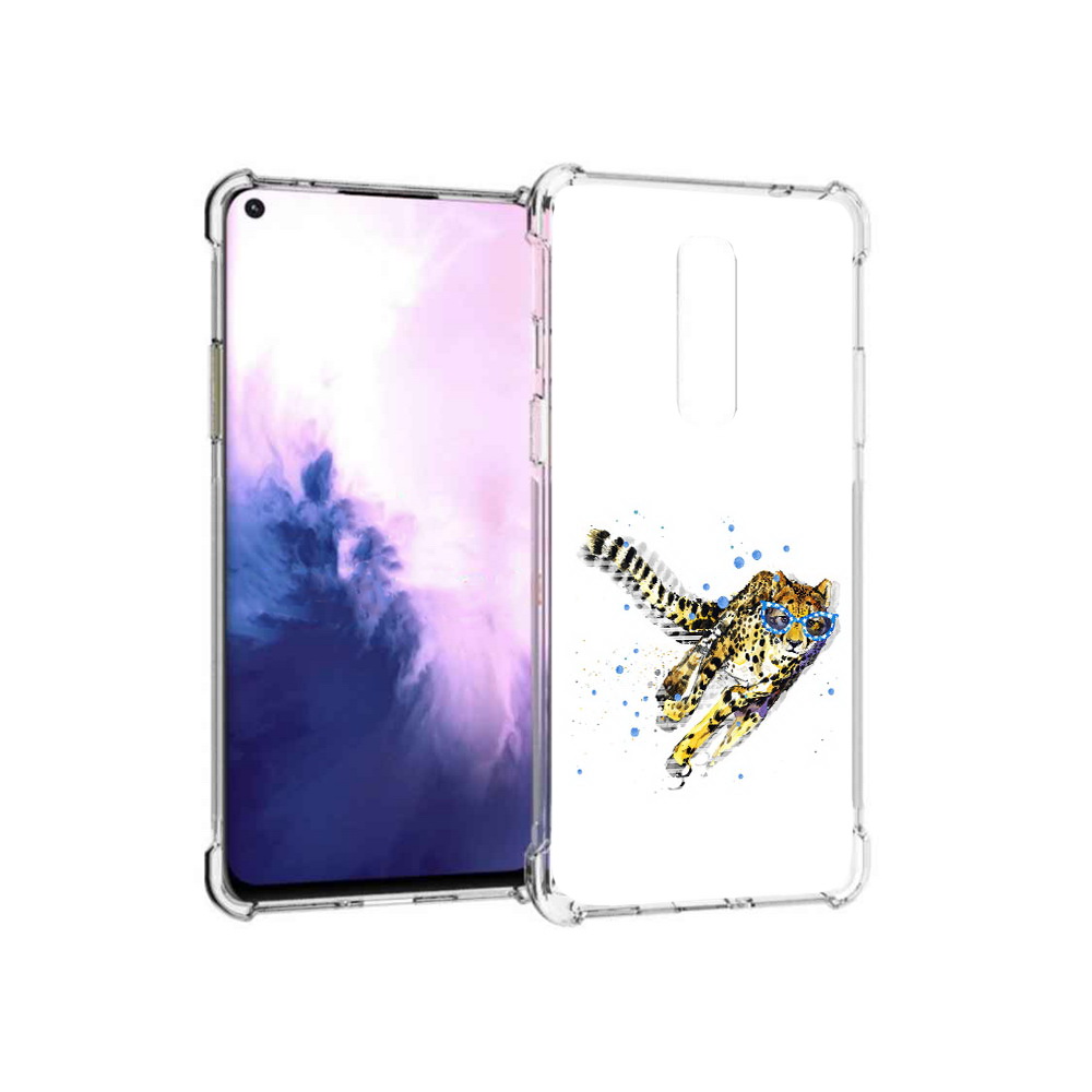 

Чехол MyPads Tocco для OnePlus 8 гепард в очках (PT147214.134.287), Прозрачный, Tocco