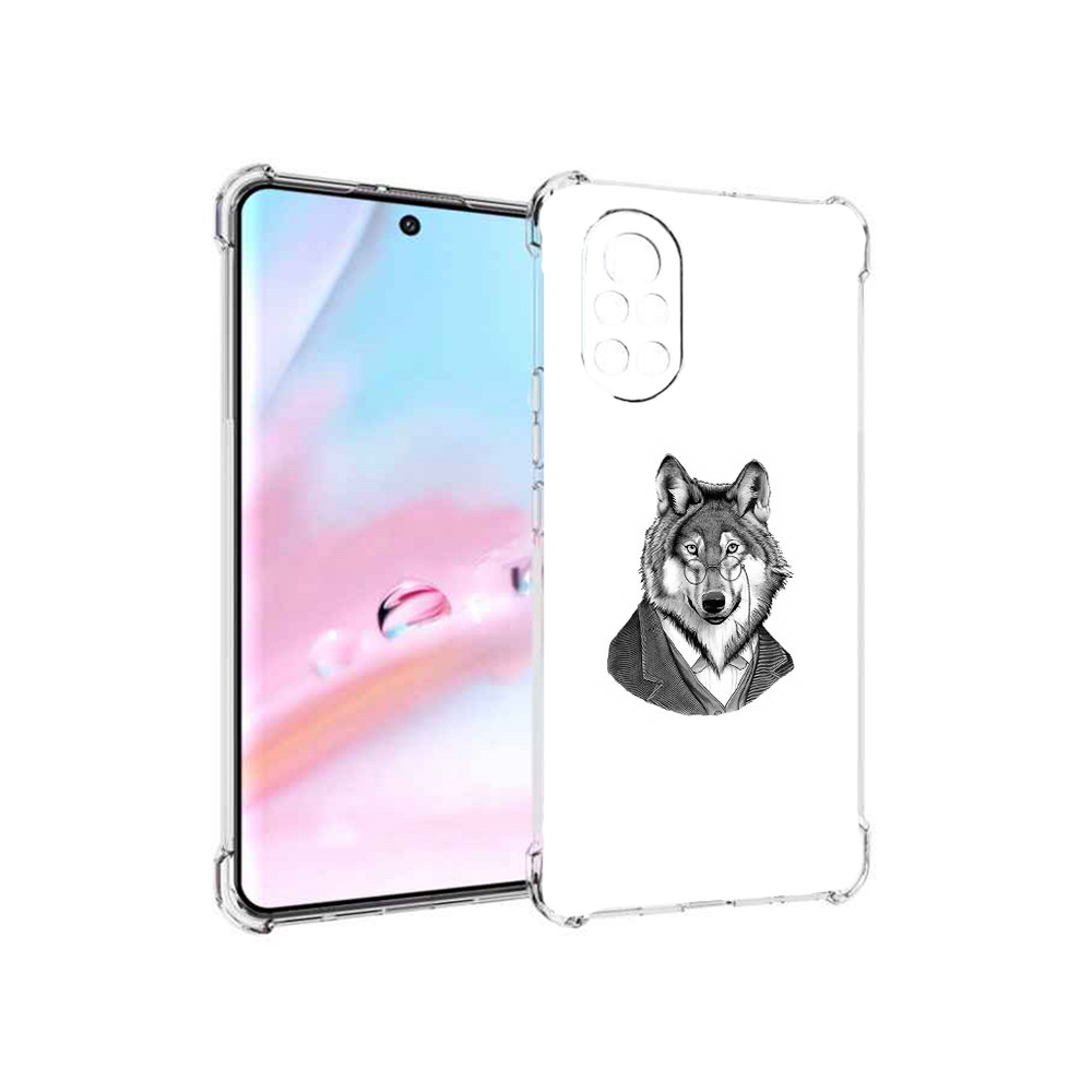 Чехол MyPads волк в пиджаке для Huawei Nova 8 (ANG-LX1)