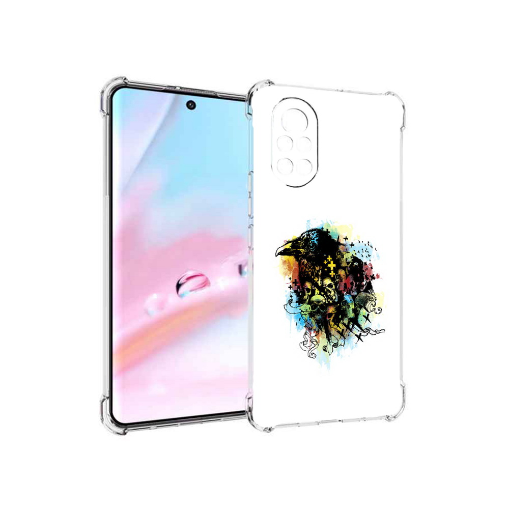 

Чехол MyPads ворон и черепа для Huawei Nova 8 (ANG-LX1), Прозрачный, Tocco