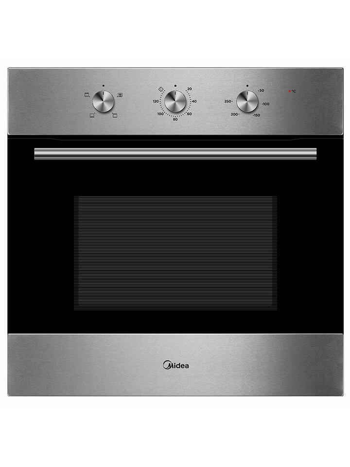 Встраиваемый электрический духовой шкаф Midea MO23003X серебристый, черный встраиваемый холодильник midea mdre353fgf01 white