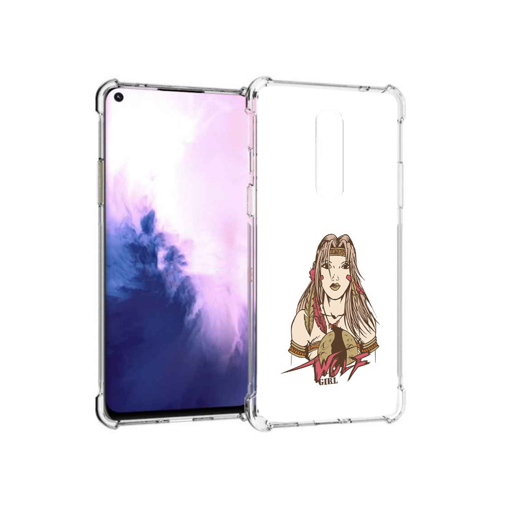

Чехол MyPads Tocco для OnePlus 8 девушка волк (PT147214.134.306), Прозрачный, Tocco