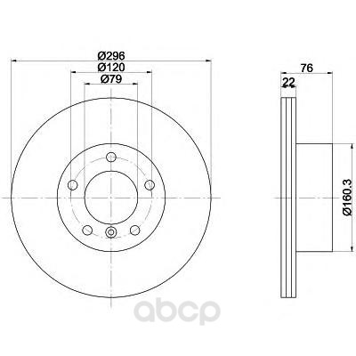 

Тормозной диск HELLA PAGID 8DD355104591