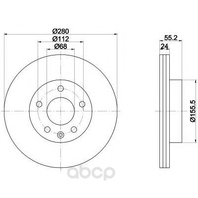 

Тормозной диск HELLA PAGID 8DD355105591