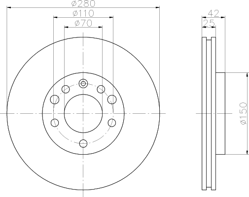 

Тормозной диск HELLA PAGID 8DD355106071