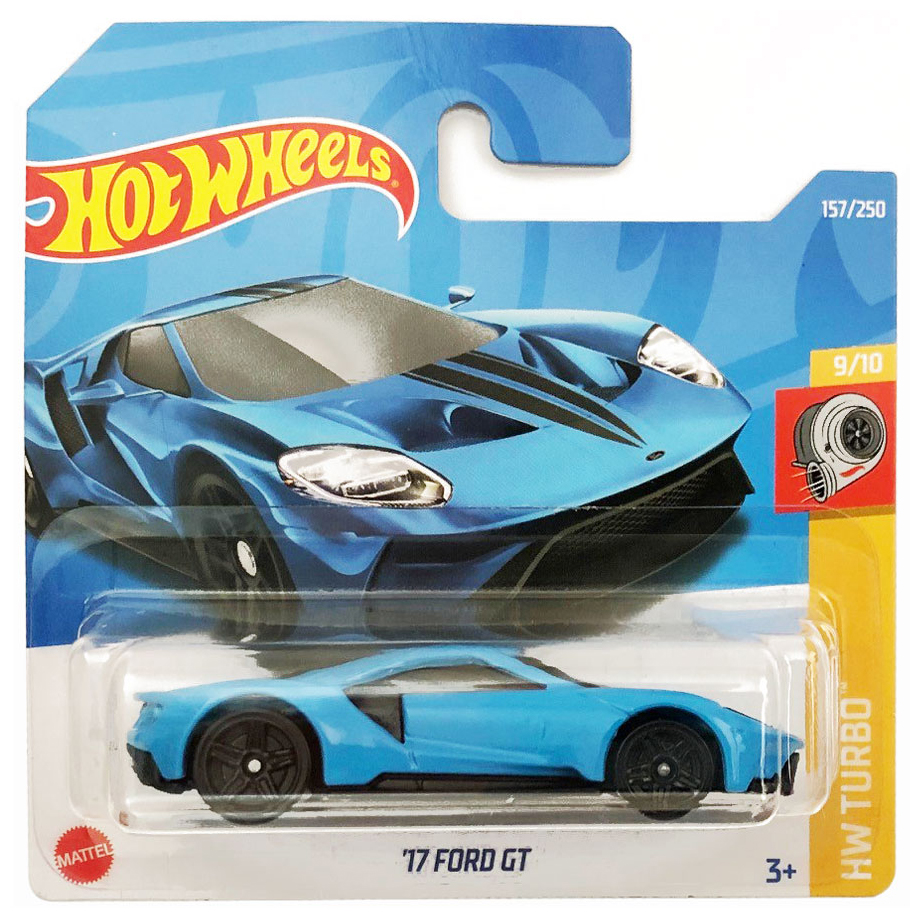 

Базовая машинка Hot Wheels 17 FORD GT, синяя, 5785/HCW47