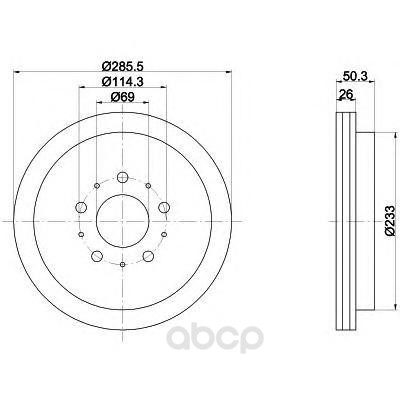 

Тормозной диск HELLA PAGID 8DD355107051