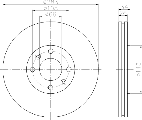

Тормозной диск HELLA PAGID 8DD355108371