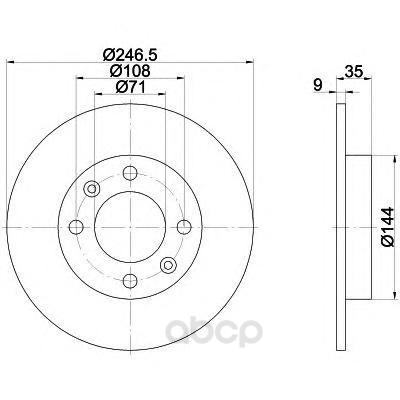 

Тормозной диск HELLA PAGID 8DD355108391