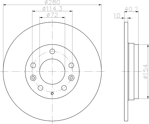 

Тормозной диск HELLA PAGID 8DD355110381