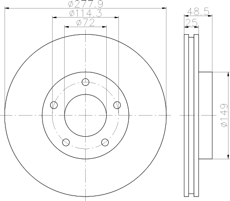 

Тормозной диск HELLA PAGID 8DD355110881