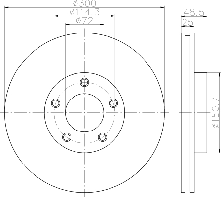 

Тормозной диск HELLA PAGID 8DD355110891