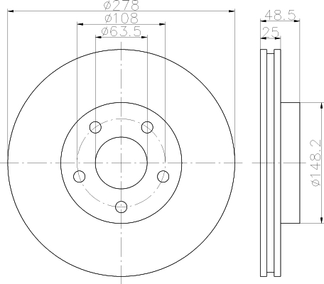 

Тормозной диск HELLA PAGID 8DD355112171