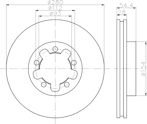 

Тормозной диск HELLA PAGID 8DD355113261