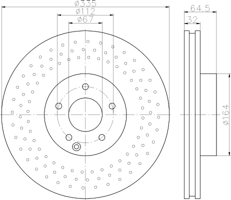 

Тормозной диск HELLA PAGID 8DD355115011