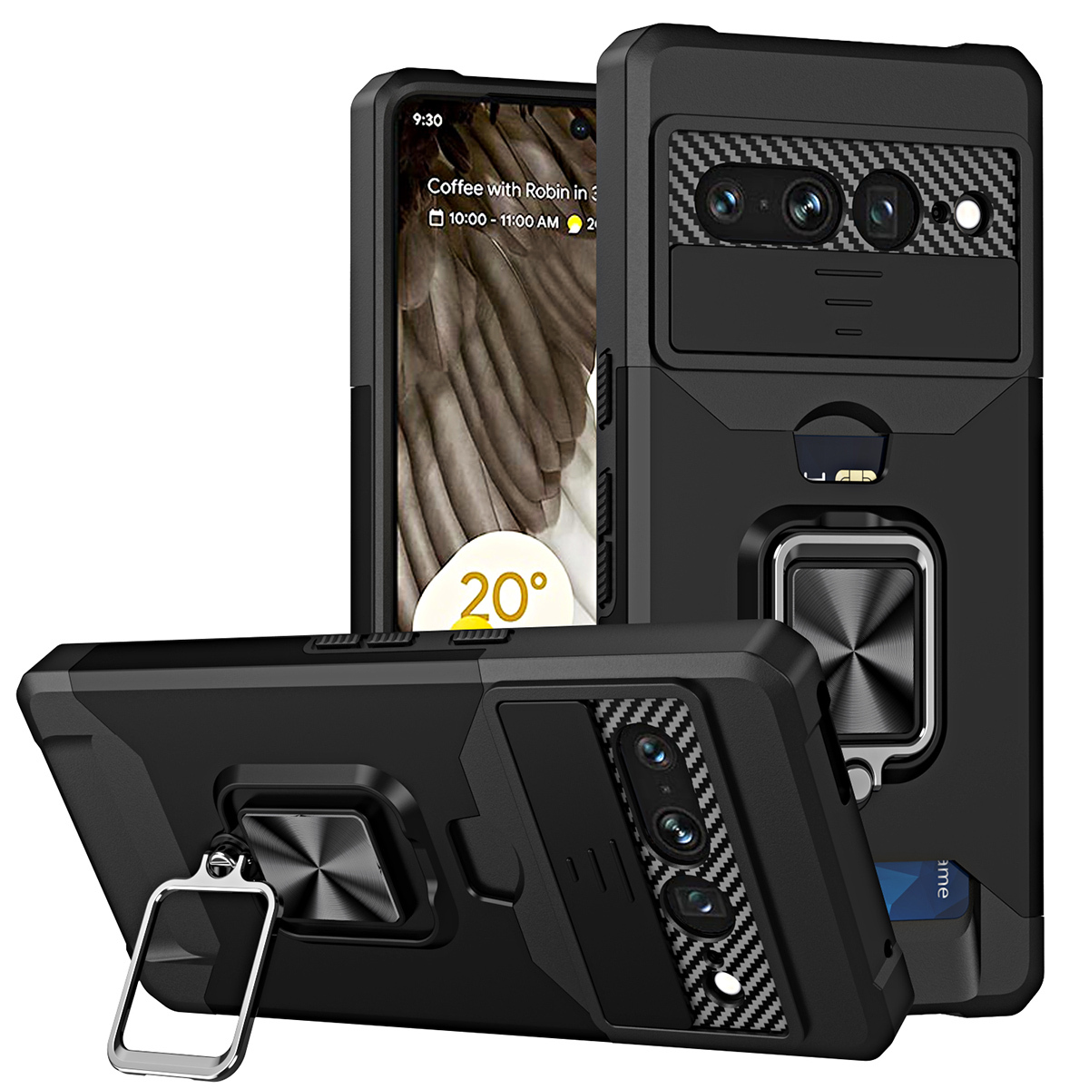 

Противоударный чехол Сard Reader Case для Google Pixel 7 Pro, черный, Сard Reader Case